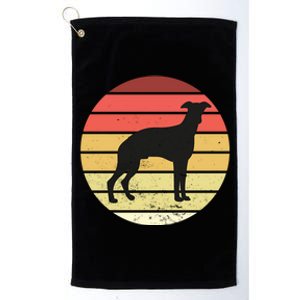 Retro Sunset Dog Lover Platinum Collection Golf Towel