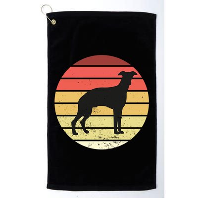 Retro Sunset Dog Lover Golf Towel