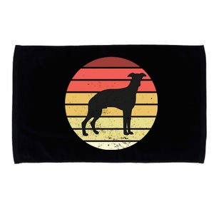 Retro Sunset Dog Lover Microfiber Hand Towel