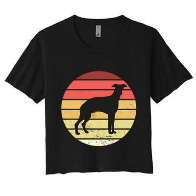 Retro Sunset Dog Lover Crop Top