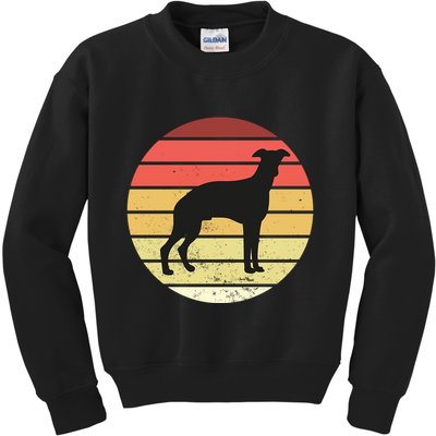Retro Sunset Dog Lover Kids Sweatshirt