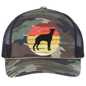 Retro Sunset Dog Lover Retro Rope Trucker Hat Cap