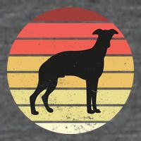 Retro Sunset Dog Lover 7 Panel Mesh Trucker Snapback Hat