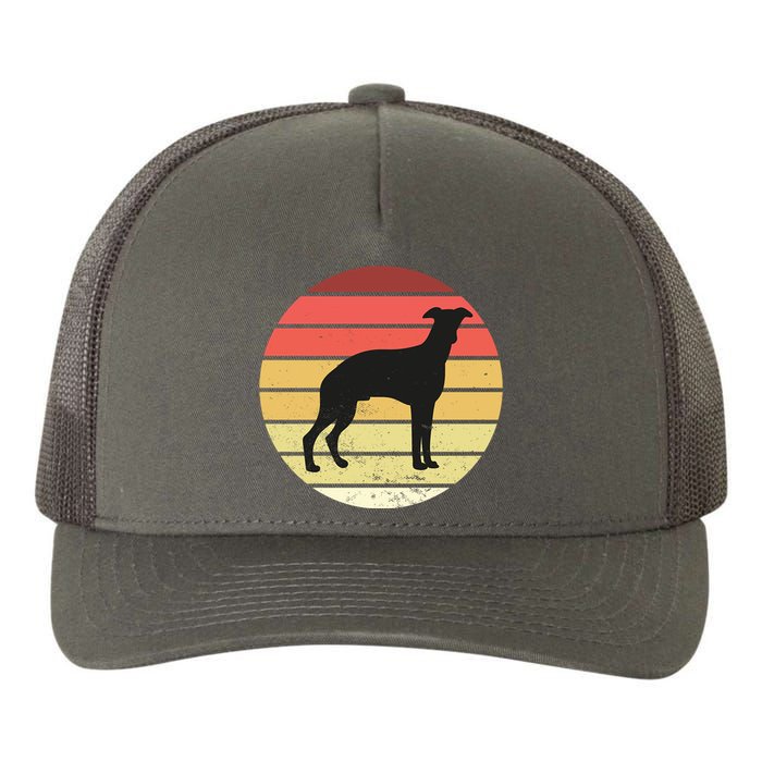 Retro Sunset Dog Lover Yupoong Adult 5-Panel Trucker Hat