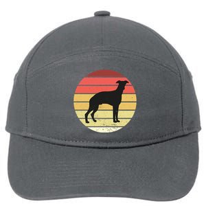 Retro Sunset Dog Lover 7-Panel Snapback Hat