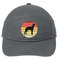 Retro Sunset Dog Lover 7-Panel Snapback Hat