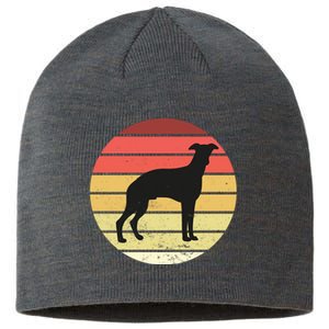 Retro Sunset Dog Lover Sustainable Beanie