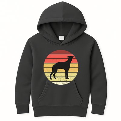 Retro Sunset Dog Lover Kids Hoodie