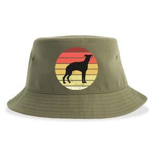 Retro Sunset Dog Lover Sustainable Bucket Hat