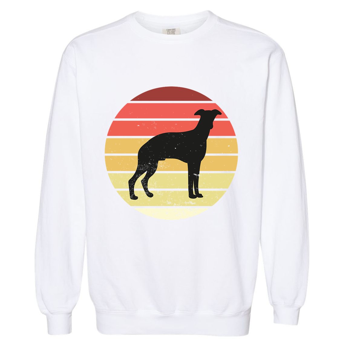 Retro Sunset Dog Lover Garment-Dyed Sweatshirt