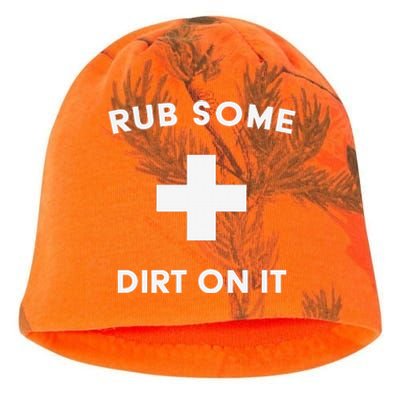 Rub Some Dirt On It Funny Coach Team Sports Coach Kati - Camo Knit Beanie