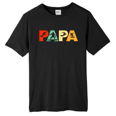 Retro Surf Dad Funny Papa Surfing Fathers Day Gift Tall Fusion ChromaSoft Performance T-Shirt