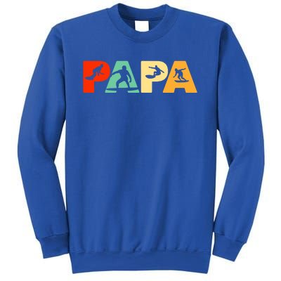 Retro Surf Dad Funny Papa Surfing Fathers Day Gift Sweatshirt