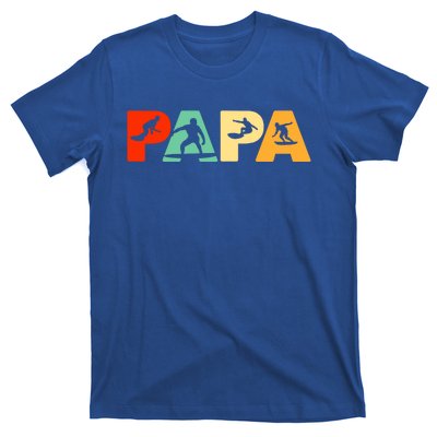 Retro Surf Dad Funny Papa Surfing Fathers Day Gift T-Shirt