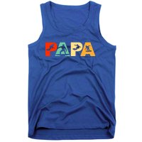 Retro Surf Dad Funny Papa Surfing Fathers Day Gift Tank Top