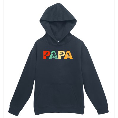 Retro Surf Dad Funny Papa Surfing Fathers Day Gift Urban Pullover Hoodie