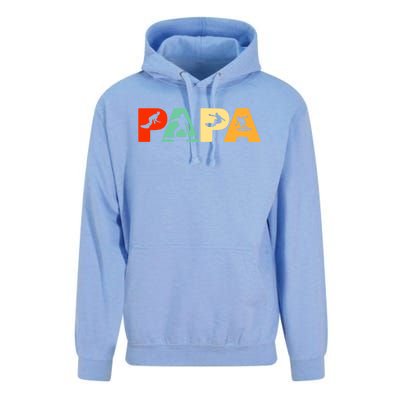 Retro Surf Dad Funny Papa Surfing Fathers Day Gift Unisex Surf Hoodie