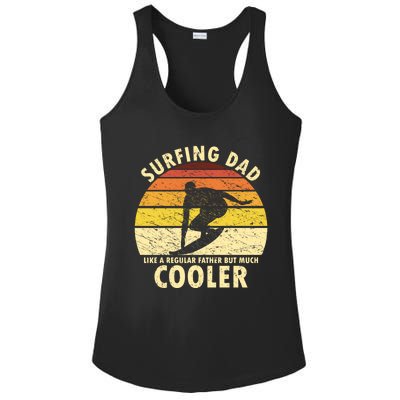 Retro Surfing Dad Surfer Surfing Father Meaningful Gift Ladies PosiCharge Competitor Racerback Tank