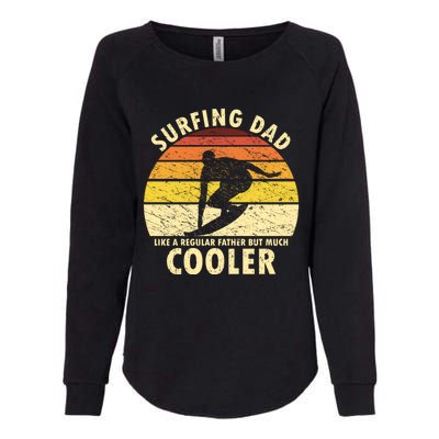 Retro Surfing Dad Surfer Surfing Father Meaningful Gift Womens California Wash Sweatshirt