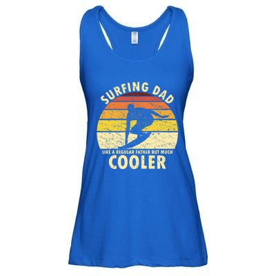 Retro Surfing Dad Surfer Surfing Father Meaningful Gift Ladies Essential Flowy Tank