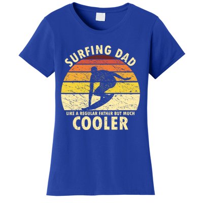 Retro Surfing Dad Surfer Surfing Father Meaningful Gift Women's T-Shirt