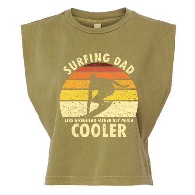 Retro Surfing Dad Surfer Surfing Father Meaningful Gift Garment-Dyed Women's Muscle Tee