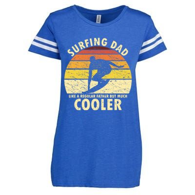 Retro Surfing Dad Surfer Surfing Father Meaningful Gift Enza Ladies Jersey Football T-Shirt