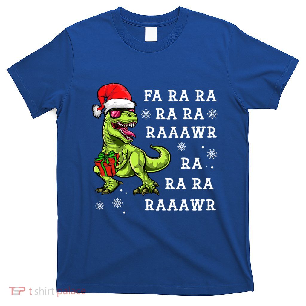 Rawr Santa Dino Great Gift Christmas Trex Dinosaur Gift T-Shirt