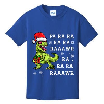 Rawr Santa Dino Great Gift Christmas Trex Dinosaur Gift Kids T-Shirt