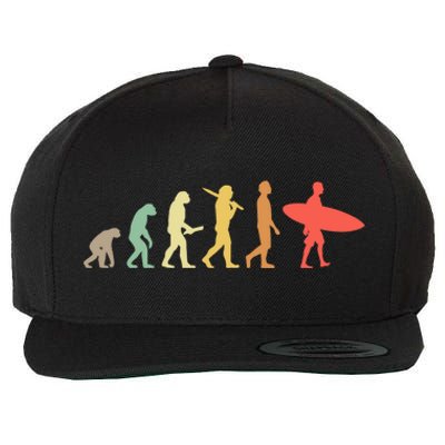 Retro Surfing Evolution Gift For Surfers Meaningful Gift Wool Snapback Cap