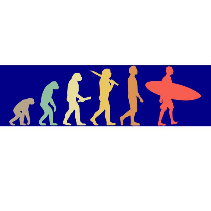 Retro Surfing Evolution Gift For Surfers Meaningful Gift Bumper Sticker