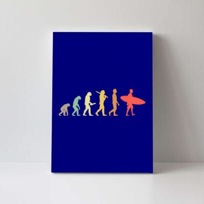 Retro Surfing Evolution Gift For Surfers Meaningful Gift Canvas