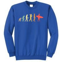 Retro Surfing Evolution Gift For Surfers Meaningful Gift Tall Sweatshirt