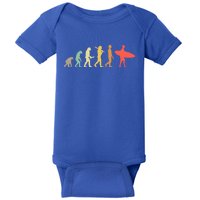 Retro Surfing Evolution Gift For Surfers Meaningful Gift Baby Bodysuit