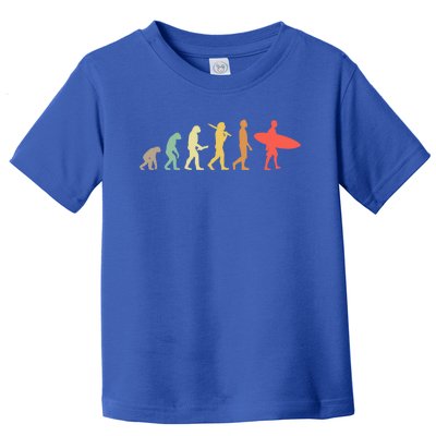 Retro Surfing Evolution Gift For Surfers Meaningful Gift Toddler T-Shirt