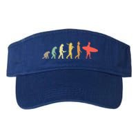 Retro Surfing Evolution Gift For Surfers Meaningful Gift Valucap Bio-Washed Visor