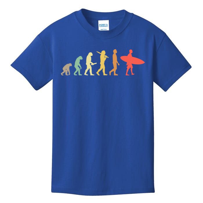 Retro Surfing Evolution Gift For Surfers Meaningful Gift Kids T-Shirt