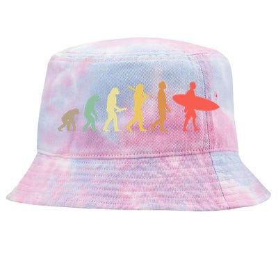 Retro Surfing Evolution Gift For Surfers Meaningful Gift Tie-Dyed Bucket Hat