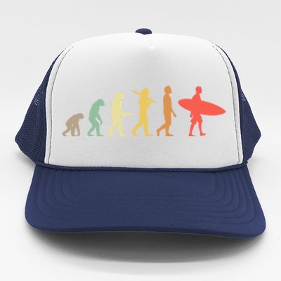 Retro Surfing Evolution Gift For Surfers Meaningful Gift Trucker Hat