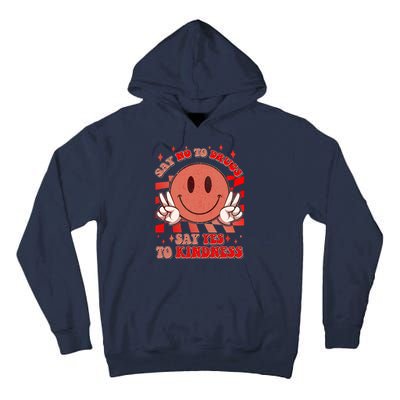 Retro Smiley Emoji Say No To Drugs Say Yes To Kindness Substance Abuse Awareness Tall Hoodie