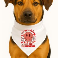 Retro Smiley Emoji Say No To Drugs Say Yes To Kindness Substance Abuse Awareness USA-Made Doggie Bandana