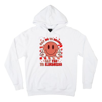 Retro Smiley Emoji Say No To Drugs Say Yes To Kindness Substance Abuse Awareness Hoodie