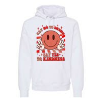 Retro Smiley Emoji Say No To Drugs Say Yes To Kindness Substance Abuse Awareness Premium Hoodie