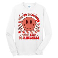 Retro Smiley Emoji Say No To Drugs Say Yes To Kindness Substance Abuse Awareness Tall Long Sleeve T-Shirt