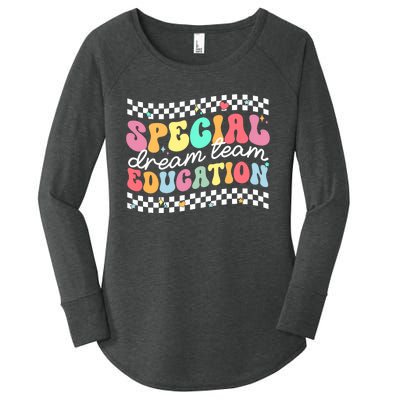 Retro Special Education Squad Groovy Dream Team Sped Teacher Women's Perfect Tri Tunic Long Sleeve Shirt