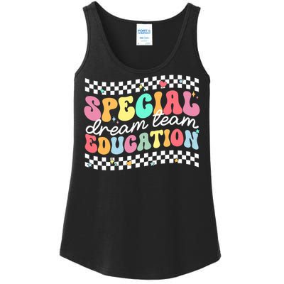 Retro Special Education Squad Groovy Dream Team Sped Teacher Ladies Essential Tank