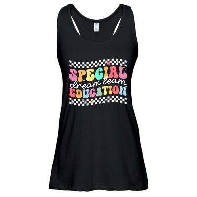 Retro Special Education Squad Groovy Dream Team Sped Teacher Ladies Essential Flowy Tank