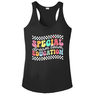 Retro Special Education Squad Groovy Dream Team Sped Teacher Ladies PosiCharge Competitor Racerback Tank