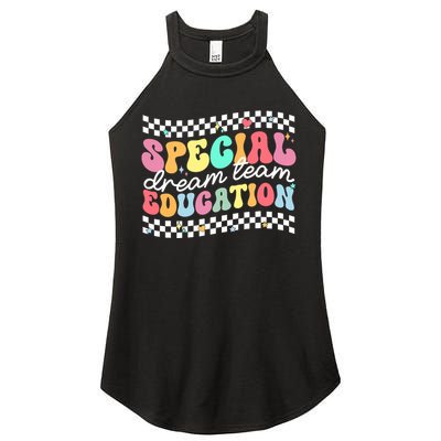 Retro Special Education Squad Groovy Dream Team Sped Teacher Women's Perfect Tri Rocker Tank