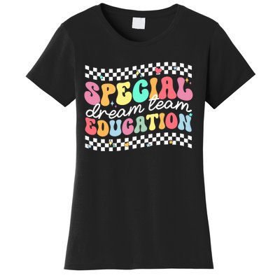 Retro Special Education Squad Groovy Dream Team Sped Teacher Women's T-Shirt